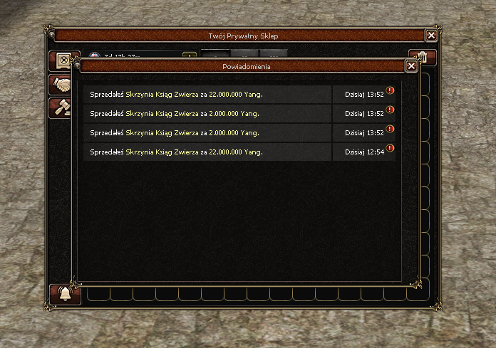 Powiadomienia w sklepie